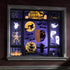 Halloween Window Clings, 6 Sheets Halloween Crows Bats Spiders Ghost Window Stickers Decorations for Glass Windows, Double-Side Removable Decals f...