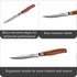 Imusa 4.5in Chef WL Stainless Steel Steak Knife with Wood Look Handle...