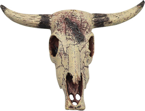 Bearded Dragon Tank Decor Accessories, Resin Cattle Skull Reptiles Hideouts Decorations, Decor Statue for Fish Aquarium Cave Landscape...