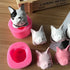 French Bulldog Dog Head Silicone Mold for Chocolate, Ice Cube, Fondant, Candle, Plaster, Mini Soap, Wax Crayon Melt, Cake Decorating...