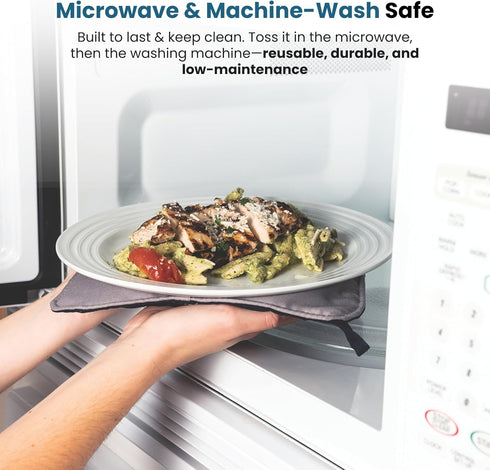 Jokari Microwave Plate Holder Cozy Heat Resistant Microwave Safe Plate Caddy Protects Hands from Hot Dishes Lap and Surface Protector for Leftover...