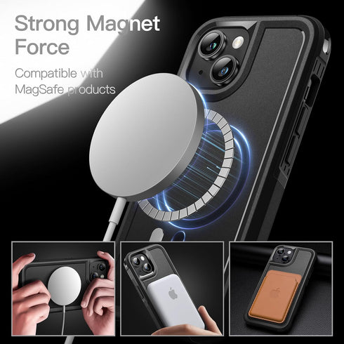JETech Case for iPhone 14 Plus 6.7-Inch Compatible with MagSafe, Heavy Duty Dual-Layer Rugged Protection, Shockproof Protective Tough Phone Magnet...