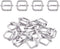 Swpeet 60Pcs 1/2 Inch - 13mm Sliver Metal Rings Metal Rectangle Adjuster Triglides Slides Buckle, Roller Pin Buckles Slider Strap Adjuster Keychai...