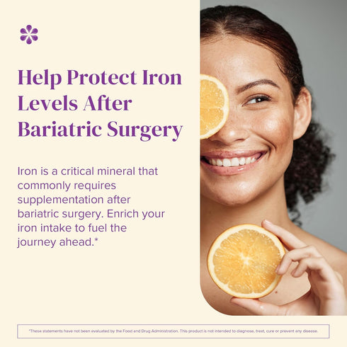 Barimelts Iron with Vitamin C, 90 Fast-Dissolving Tablets (1-Month Supply), Sugar-Free Bariatric Iron Supplement for Women, Natural Orange Flavor...