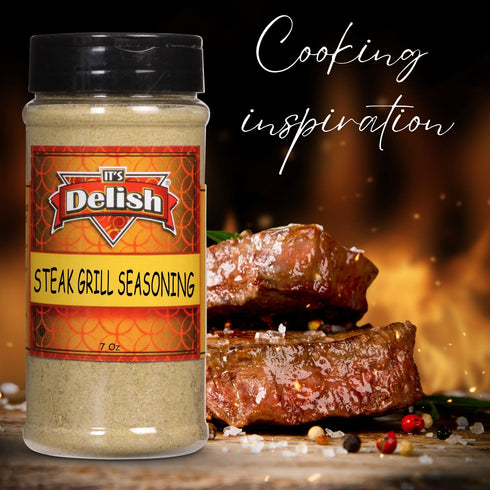 Steak Grill Seasoning by Its Delish, 7 Oz. Medium Jar...