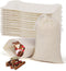 40 Pcs Empty Spice Bags for Cooking Soup, Reusable Tea Bags for Loose Tea, 4x6 In Natural Muslin Drawstring Bag, Small Cheese Cloth Cotton Bag for...