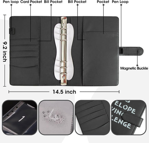 QINGHEJI 100 Envelopes Money Saving Challenge, Savings Challenges Book with Envelopes & Challenge Tracker, Motivational Process to Save $5050, 100...