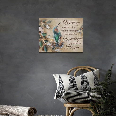Hummingbird Wall Art Rustic Hummingbird Pictures Wall Decor Canvas Prints Farmhouse Country Bird Painting Framed Modern Artwork for Bedroom Living...
