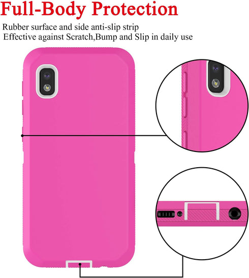 for Samsung Galaxy A10e Case, Heavy Duty Shockproof Drop Protection Armor Rugged Hard Plastic + Shock Absorption Silicone Rubber Dual Layer Hybrid...