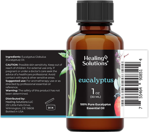 Healing Solutions Eucalyptus Essential Oil - 1 Fluid Ounces...