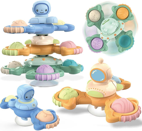 3PCS Suction Cup Spinner Toy for Baby, Baby Toys, Fidget Toys, Bath Toys, 2 Year Old Toys for Boy Girl, Easter Gift , Toys for 2 3 Year Old Boys G...