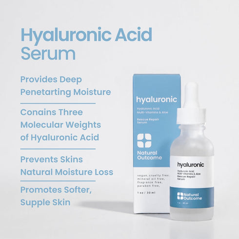 Hyaluronic Acid Serum for Face | Anti-Aging Facial Serum with Vitamin b5 | Reduces Fine Lines and Wrinkles | Moisturizing and Hydrating Rescue Rep...