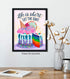 Kitchen Wall Decor, Cake Dining Room Decor, Pink Motivational Gifts for Women Bakers Chefs, Inspirational Positive Quotes Wall Art...