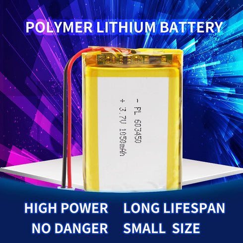 3.7V 1200mAh Battery 603450 Lithium Polymer Ion Rechargeable Li-ion Li-Po Battery with 2P PH 2.0mm Pitch Connector...