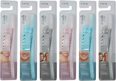Wangta Soft Toothbrush, 6 Pack (Stone White) – Best Manual Toothbrush for Maximum, Efficient Cleaning and Sensitive Gums and Teeth...