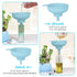 Wide Mouth Kitchen Funnel, Food Grade Plastic Cooking Canning Funnel with 4 Sizes Spouts for Filling Wide and Regular Mason Jars, Spray Dropper Oi...