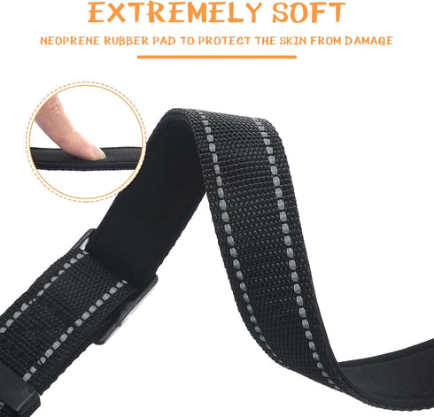 6 Pack Reflective Dog Collar with Safety Locking Buckle Soft Padded Breathable Nylon Pet Collar Adjustable Puppy Collar for Puppy Small Medium Lar...