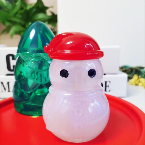 2 Set of Christmas Resin Mold with Lids Silicone Molds Epoxy Resin Christmas Tree Snowman Shaped 2 Styles Storage Box Jar for Decoration Container...