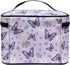 Purple Butterfly Makeup Bag Floral Cosmetic Bags for Women Cute Aesthetic Toiletry Bag Skincare Organizer Travel Case Portable Makeup Organizer fo...