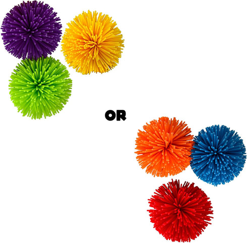 Koosh Minis Variety Color 3-Pack - The Easy to Catch, Hard to Put Down Ball! - Fidget Toy for Kids Ages 3 and Up Individual Colors May Vary in 3-P...