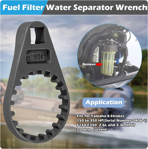 Fuel Filter Water Separator Wrench for Yamaha 2006-2023 4-Strokes 150-350HP (Serial Number 0406 to Current), Replace YB-ACC04 18-79815 Fuel Filter...