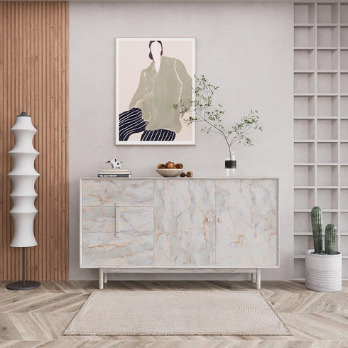 Blue Gold Marble Contact Paper for Countertops Waterproof Removable Wallpaper Peel and Stick Granite Contact Paper 11.8"x78.74" Marble Wall Paper ...