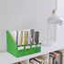 Green Cardboard Magazine Holder (2 Pack), Magazine File Holder for Desk, Sturdy Book Bins for Classroom, Vertical File Folder Organizer, 10.6'' H×...