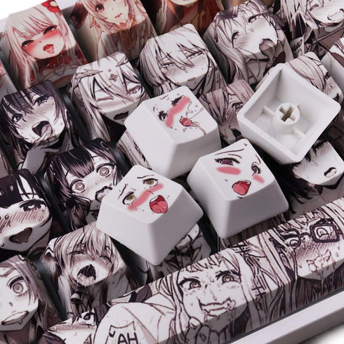 Gliging Anime Keycaps 108 PBT Dye Sublimation OEM Profile Japanese Anime Keycap for 61/87/104/108 Cherry Mx Gateron Kailh Switch Mechanical Keyboa...