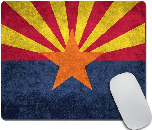 Office Mouse Pad Custom, State flag of Arizona with distressed vintage textures Background Personality Desings Gaming Mouse Pad 9.5 X 7.9 Inch (24...