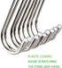 20 Pack 3.4" S Shaped Hooks Stainless Steel Metal Hangers Hanging Hooks for Kitchen, Work Shop, Bathroom, Garden...
