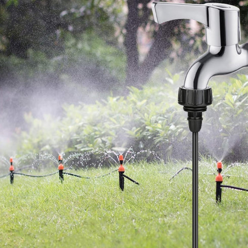 Drip Irrigation Hose Adapters,1/4 Inch Drip Irrigation Tubing x 3/4 FHT Swivel Garden Faucet Connectors with Lock Barbed for Drip Irrigation Syste...