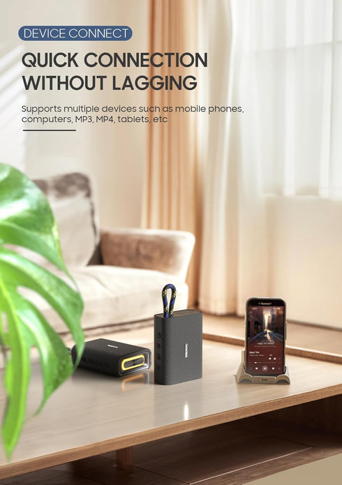 Bluetooth Speaker, Portable Wireless Speaker Waterproof IPX5 Bluetooth 5.3 Speakers Loud Stereo Sound with LED Light TWS Speakers Suitable for Tra...