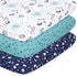 The Peanutshell Pack n Play Sheets, Fitted Mini Crib Sheets, Playard Sheets, Playpen, Portable Crib Bedding for Boy or Girl, Celestial Space 3 Pac...
