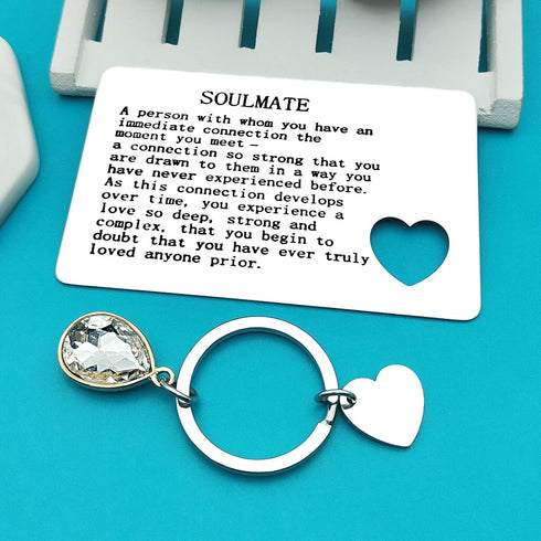 Xiahuyu Valentines Day Gifts for Men Engraved Wallet Insert Card for Boyfriend Fiance Husband Wedding Anniversary Present for Him Fathers Day Chri...