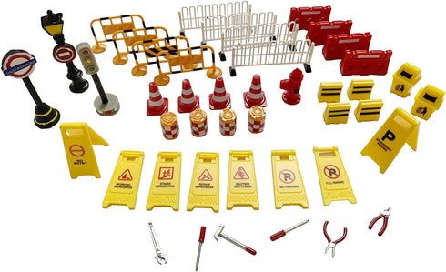 44pcs Miniature Plastic Traffic Light Street Road Training Roadblock Cone Cognitive Toy Playset for Chidren Sets...