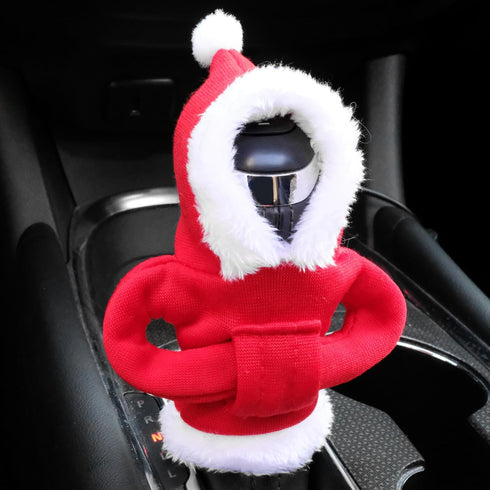 Gear Shift Knob Hoodie Christmas Style Sweater Shirt Gear Shift Hoodie Cute Car Interior Accessories Hoodie Car Gear Shift Cover-1 Pack...