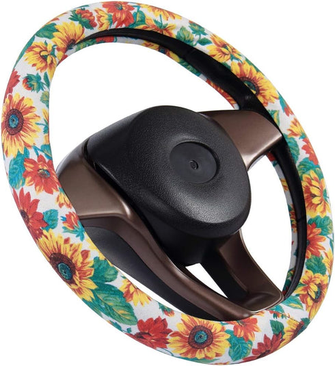 Women's Cute New Flower Steering Wheel Cover (Sunflower)...