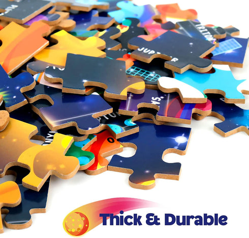 SYNARRY 100 Piece Puzzles for Kids, Space Puzzle for Kids Ages 4-8 Solar System Puzzle for Kids 3-5, 100 Pieces Puzzles for 3 4 5 6 7 8 Year Olds ...