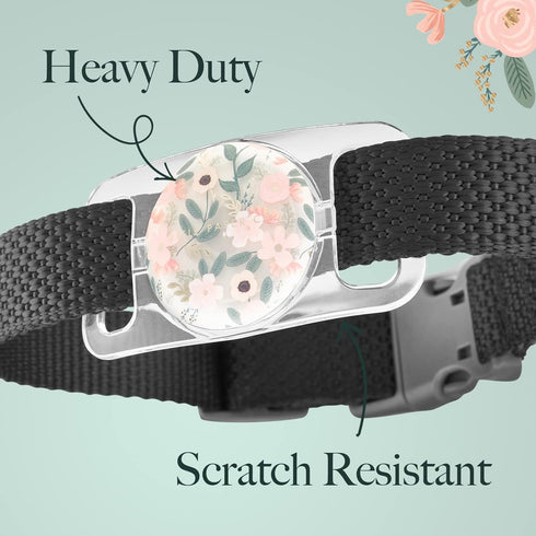 Rifle Paper Co. Airtag Dog Collar Holder - Waterproof Airtag Holder Dog Tag - Unique Floral Airtag Case for Dog Collar - Pet Collar Airtag Loop - ...