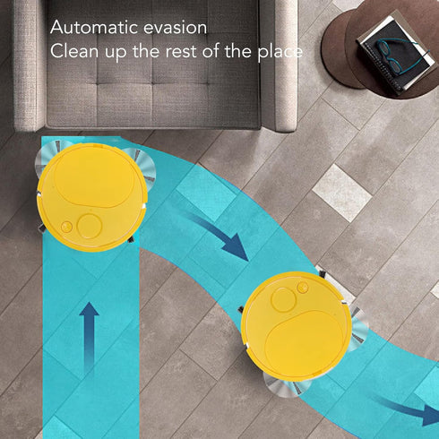 Pwshymi Robot Vacuum Cleaner Multifunctional USB Charging Mini Smart Sweeping Robot for Wooden Flooring Tile Carpet(Yellow) Roboticvacuumcleaner T...