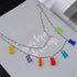 N/Q Layered Punk Gothic Resin Gummy Cartoon Bear Link Chain Pendant Necklace Colorful Rock Hip Hop Transparent Animal Choker Necklace for Women Pa...