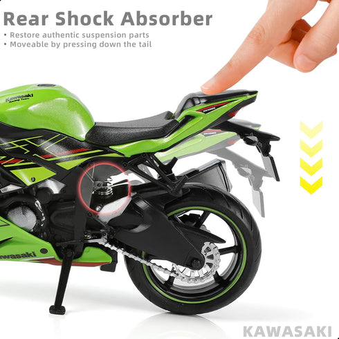 1/12 Kawasak Ninja Motorcycle Model Toy Mini Alloy Metal Diecast Motorcycle Model Green Motorcycle Model Toy Sport Motorcycle Racing Model Collect...