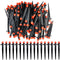 60PCS Drip Emitters for 1/4" Drip Irrigation Tubing, Adjustable 360 Degree Irrigation Drippers on 5" Arrow Stake, Garden Water Flow Spray Heads Pa...