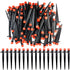 60PCS Drip Emitters for 1/4" Drip Irrigation Tubing, Adjustable 360 Degree Irrigation Drippers on 5" Arrow Stake, Garden Water Flow Spray Heads Pa...