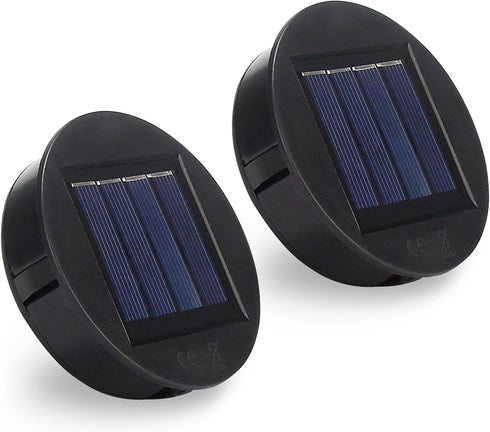 Replacement Solar Light Parts, 2 Pack Solar Lights Replacement Top 3.15in, 8 lumens LED Solar Panel Lantern Lid Lights, Outdoor Lantern Solar Repl...