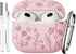 for Airpods 3rd Generation Case - Flower Engraved Soft Silicone Case Compatible with Airpods Case 3rd Generation - Cute Case for Airpod 3rd Genera...
