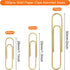 500pcs Gold Paper Clips Assorted Sizes Small, Medium and Large Paperclips for Paperwork Ideal for Home, School and Office Use...