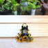 Handmade Mini 2" Blown Glass "Yellow-Banded Poison Dart Frog" Figurines Figures Art,Collectible Dollhouse Gift Ideas,Miniature Animals,Tiny Orname...