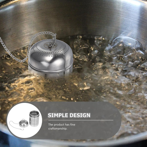 PRETYZOOM Stainless Steel Tea Infuser, Kitchen Stew Cage with Chain Hook, Tea Infuser Ball Portable Mesh Tea Strainer for Loose Tea, Seasoning...