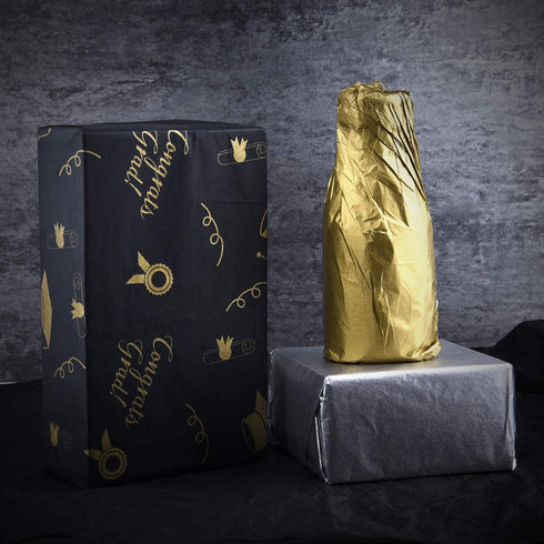 CHRORINE 45 Sheets Graduation Tissue Paper Wrapping Paper for Graduation Crafts Decor 5 Styles...